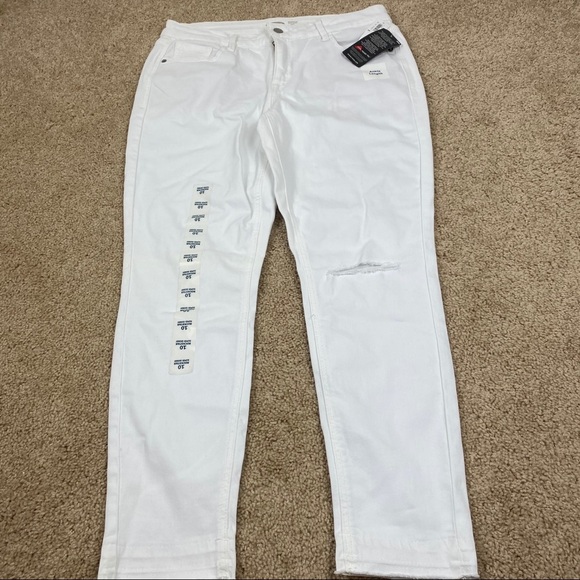 Old Navy White Rockstar distressed Skinny Jeans - Picture 1 of 6